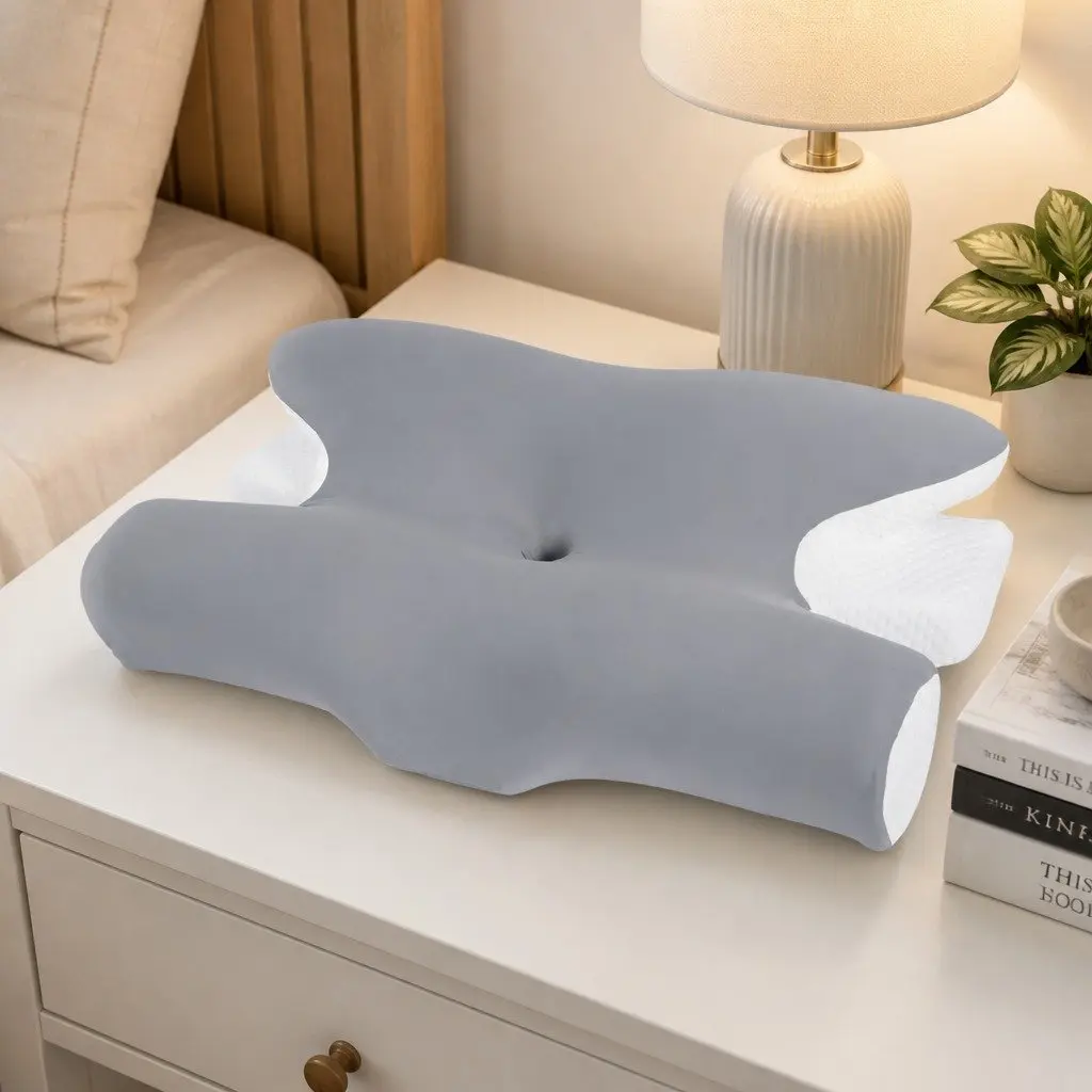 Ergonomic Cervical Neck Pillow Memory Foam Contoured Support Side Back Sleeper