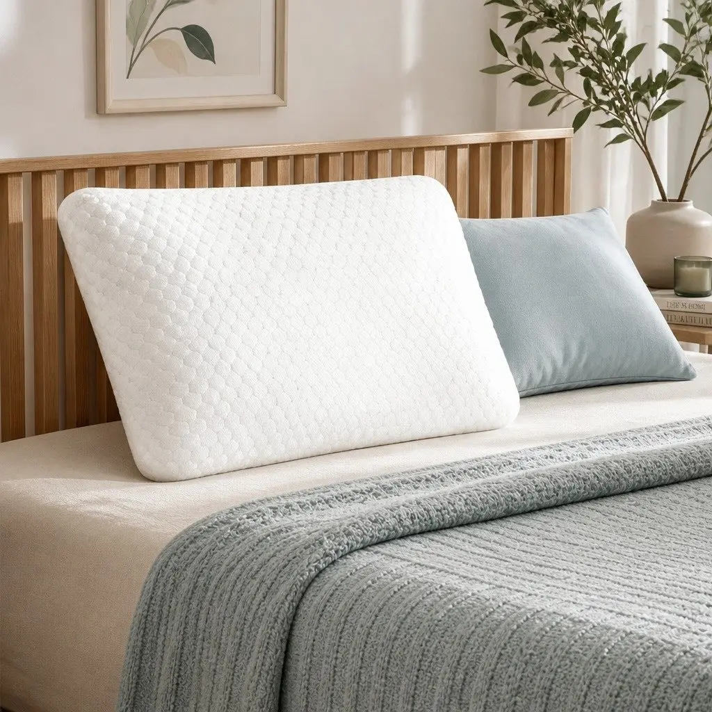 Memory Foam Orthopaedic Pillow Neck Support 60cm x 40cm White