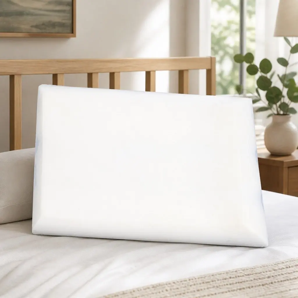 Memory Foam Pillow Neck Shoulder Support Ergonomic 60cm x 40cm White