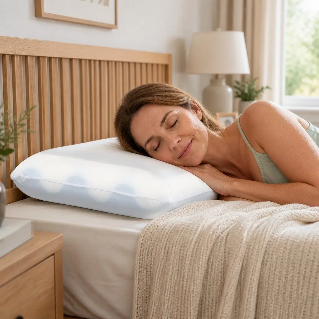 Memory Foam Pillow Neck Shoulder Support Ergonomic 60cm x 40cm White