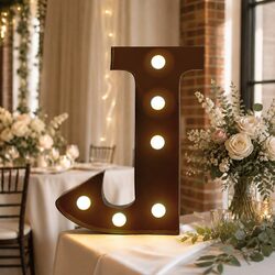 Warm LED Metal Letter Lights for Practical Use
