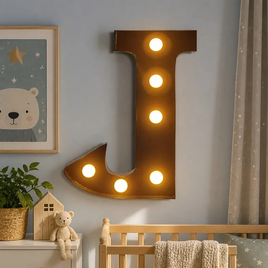Metal LED Letter Lights Marquee Free Standing Alphabet for Home Decor Party Wedding