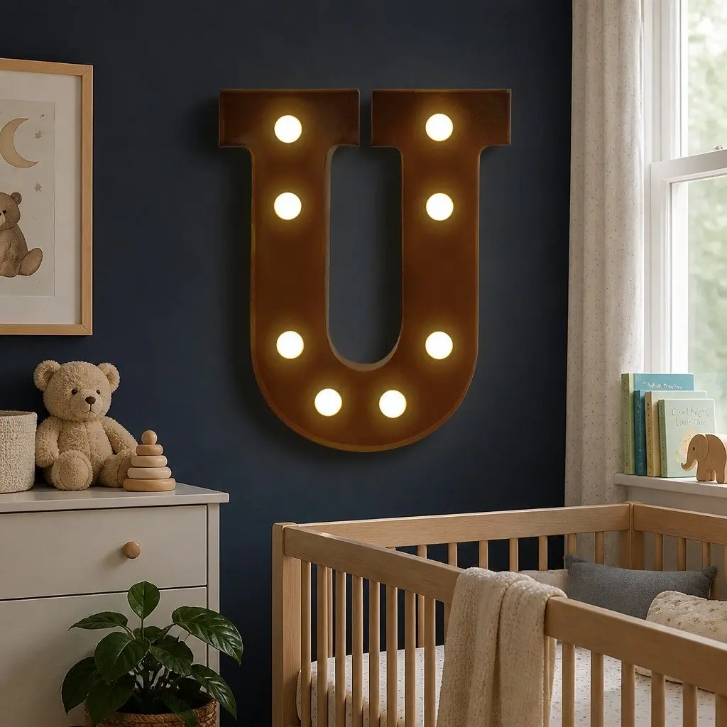 LED Metal Letter Lights Free Standing Marquee Alphabet Numbers Wedding Party