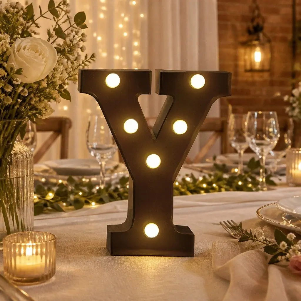 LED Metal Letter Light Free Standing Alphabet Home Decoration Size Refer to Product Images