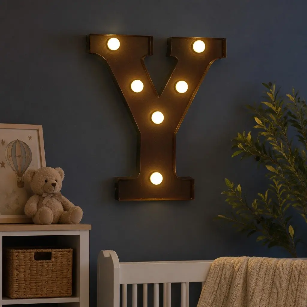 LED Metal Letter Light Free Standing Alphabet Home Decoration Size Refer to Product Images
