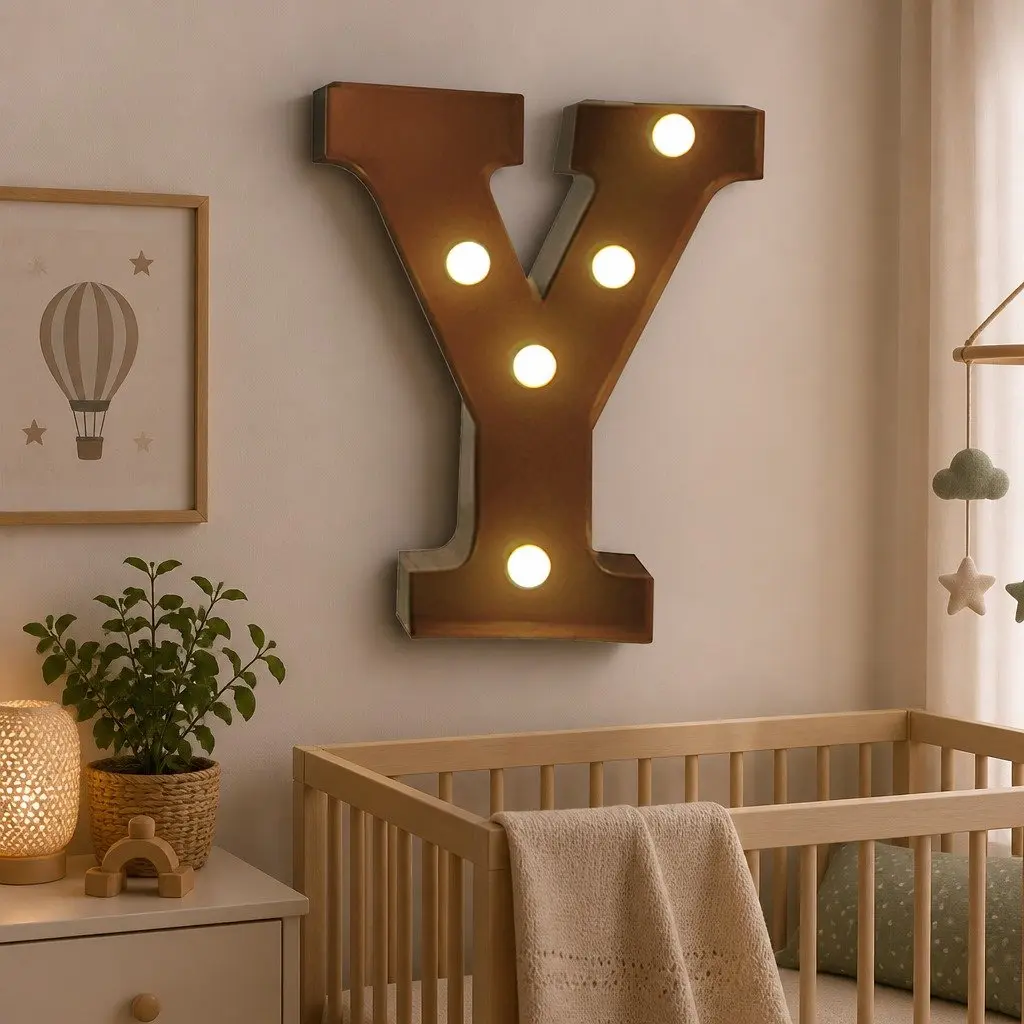 LED Metal Letter Light Free Standing Alphabet Home Decoration Size Refer to Product Images