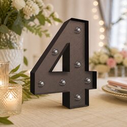 LED Metal Number Light Free Standing Marquee Style Party Wedding Decoration