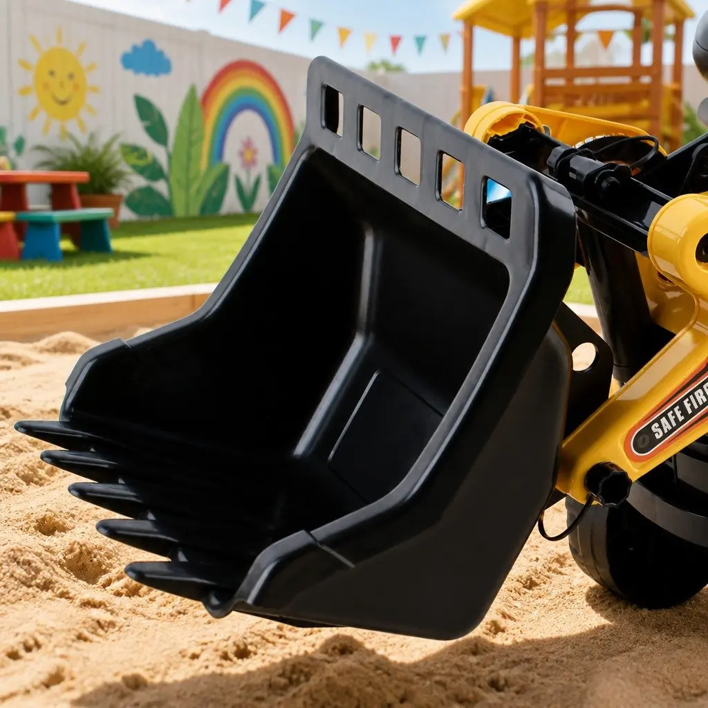 Ride On Car Kids Excavator Toy Yellow Digger Construction Play 80 x 26.5 x 40 cm
