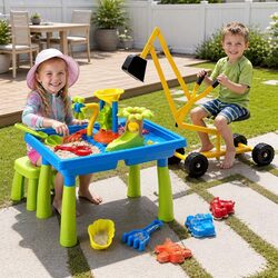 Warm Outdoor Fun: Digger Toy with Sand Water Table