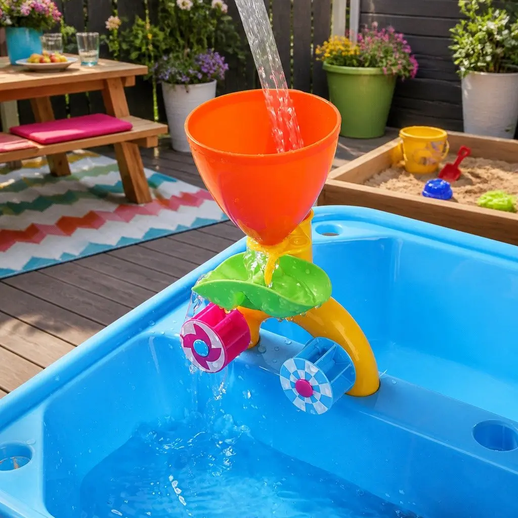 Kids Sand and Water Table Outdoor Play Set for Toddlers 48x48x36cm Multi-Coloured