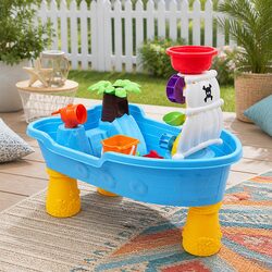 Durable Kids Sand and Water Table with Pirate Accessories