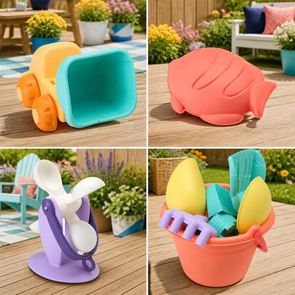 Kids Sand and Water Table Play Set for Outdoor Play 16 Piece Multicolour