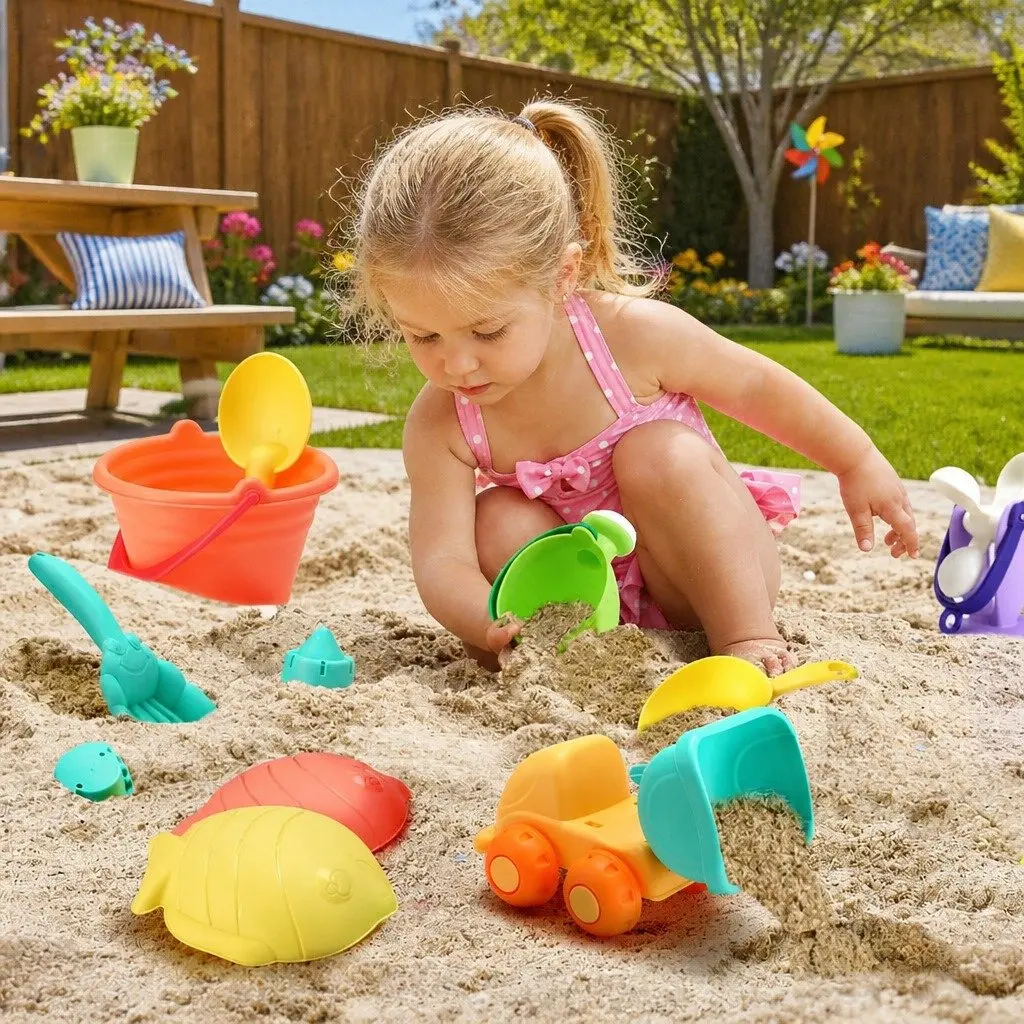 Kids Sand and Water Table Play Set for Outdoor Play 16 Piece Multicolour