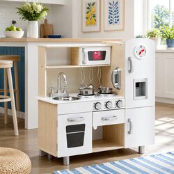 Durable Kids Wooden Kitchen Play Set with Accessories