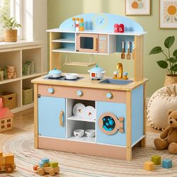 Reliable Kids Wooden Kitchen Play Set for Creative Fun