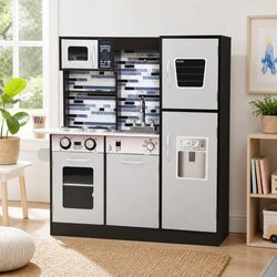 Value-Driven Kids Wooden Kitchen Play Set for Creative Fun
