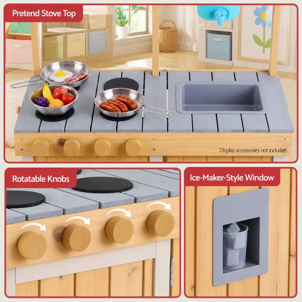 Kids Wooden Kitchen Playset for Endless Fun