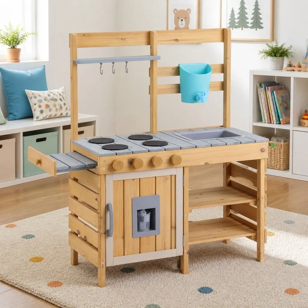 Kids Wooden Kitchen Playset for Endless Fun