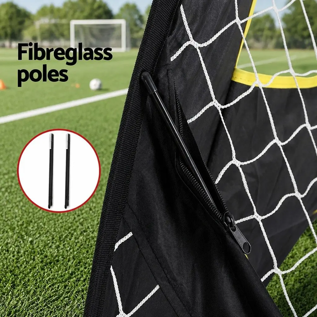 Portable Soccer Goal Rebounder Training Net 120x80x80cm Black