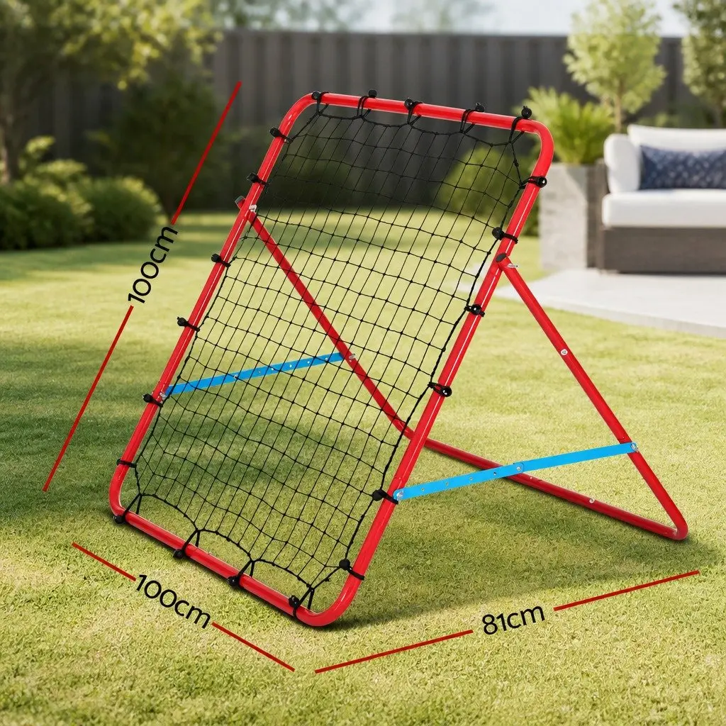 Portable Rebound Net Training Aid Soccer Baseball Football 100cm Red