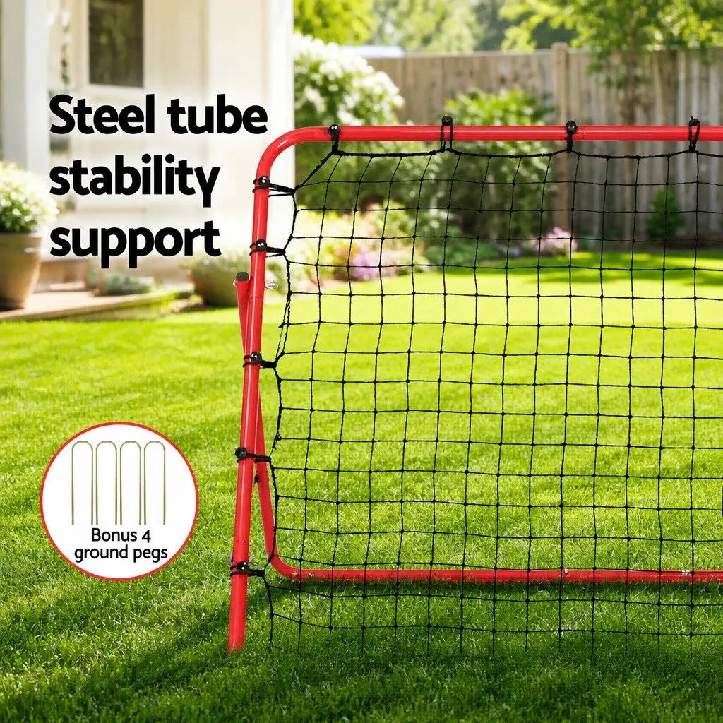 Portable Rebound Net Training Aid Soccer Baseball Football 100cm Red