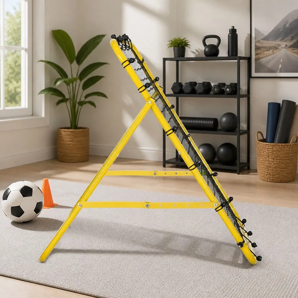 Portable Rebound Net Training Goal Soccer Football Baseball 100cm Yellow