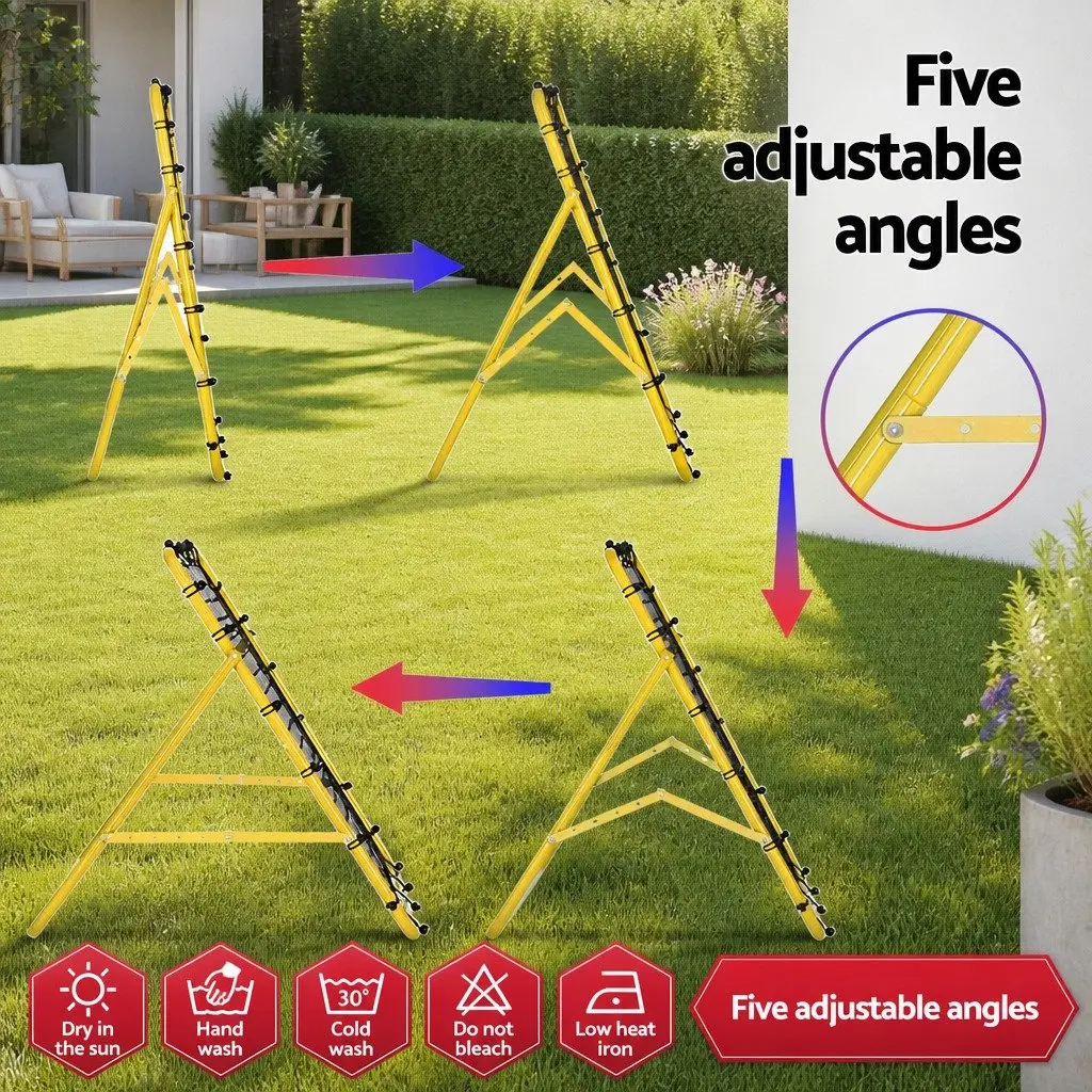 Portable Rebound Net Training Goal Soccer Football Baseball 100cm Yellow