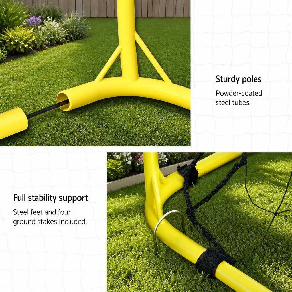 Portable Soccer Goal Net Football Training 3.6m Yellow