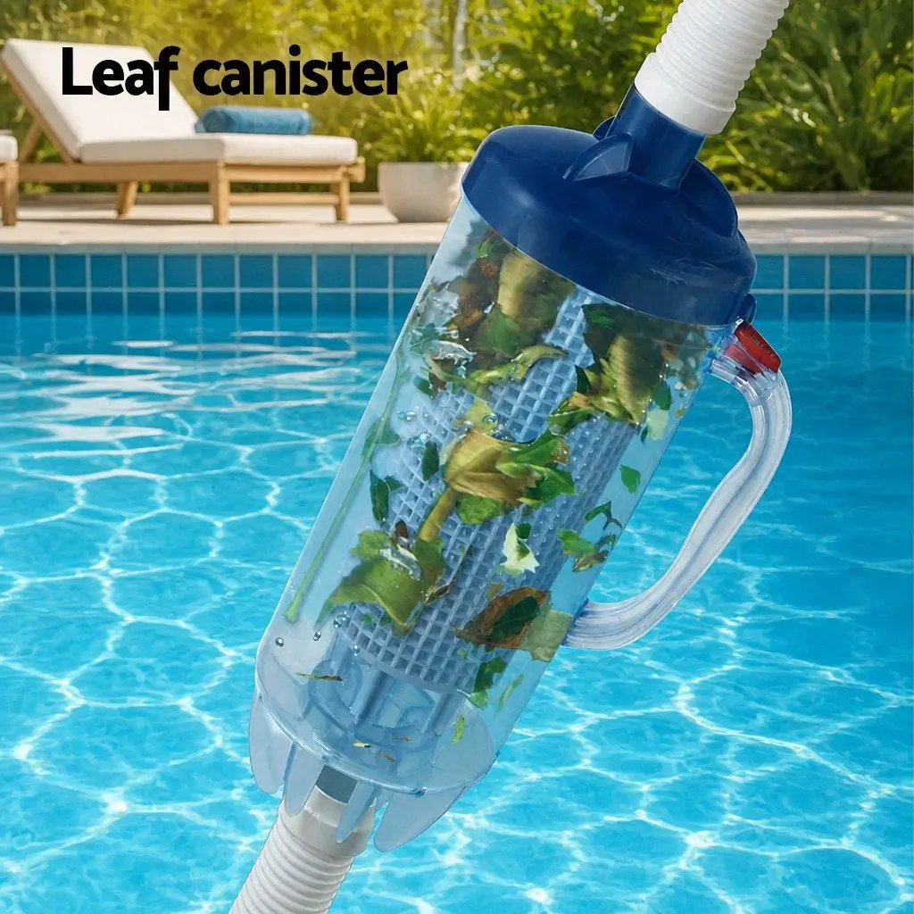Pool Leaf Canister Cleaner Suction Catcher 15cm x 15cm x 44cm Dark Grey