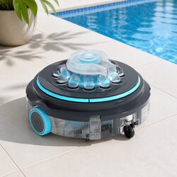 Reliable Grey Robotic Pool Cleaner with Smart Features