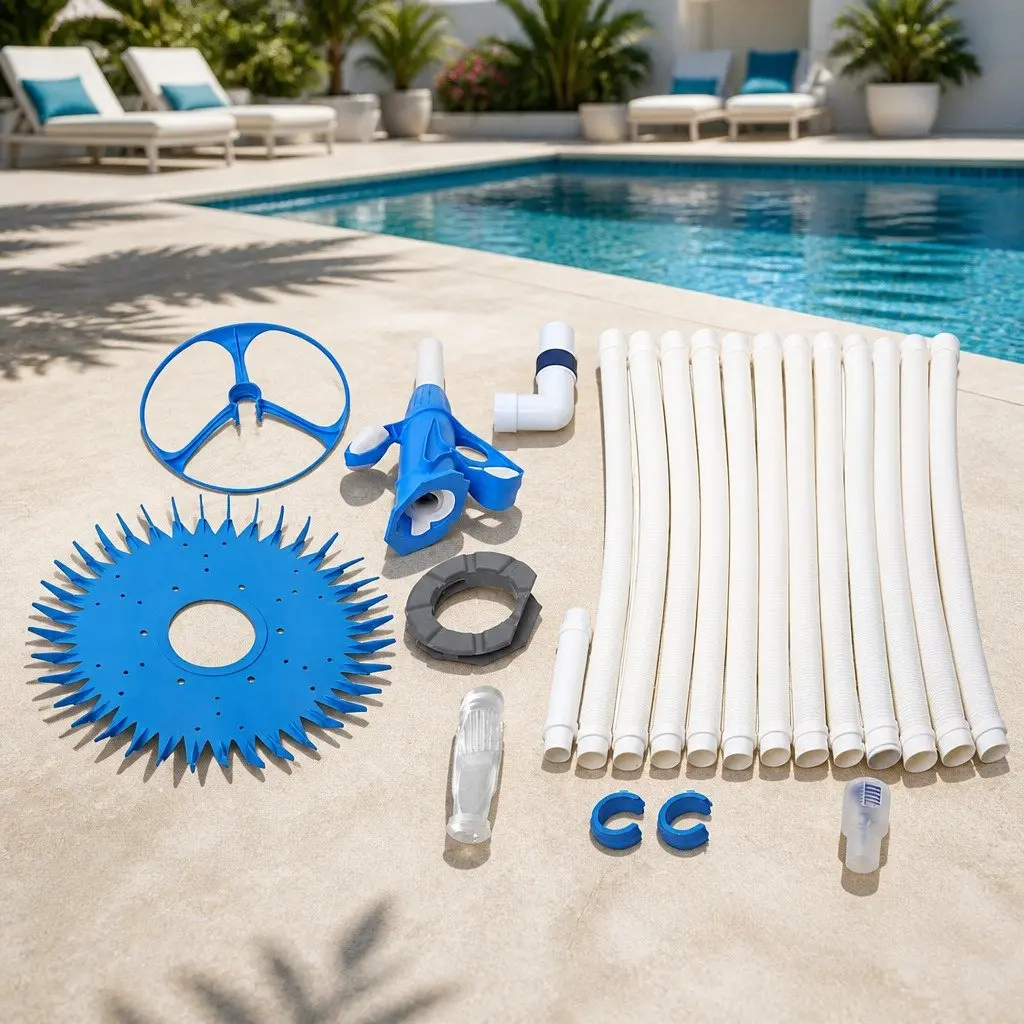 Automatic Swimming Pool Cleaner Vacuum Floor Wall Climb 10M Hose Blue