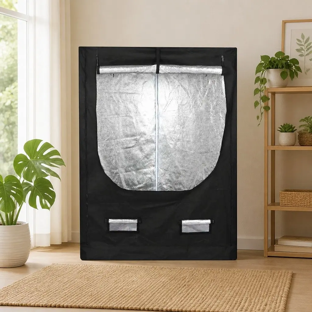 Indoor Grow Tent Hydroponics System 100cm x 100cm Black