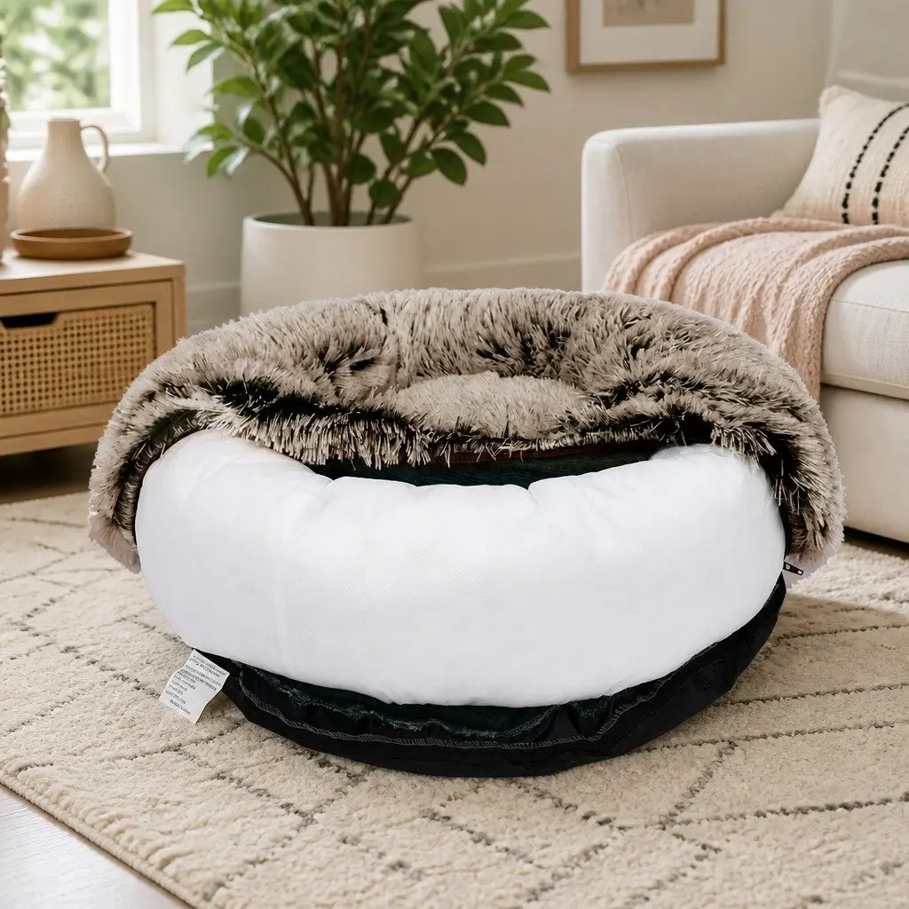 Pet Bed Replaceable Cover XXL Brown Machine Washable