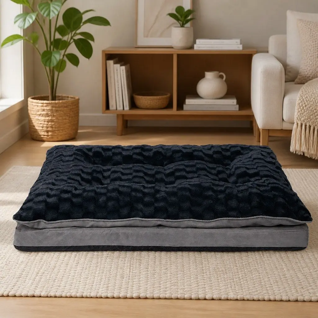 Plush Calming Pet Bed with Memory Foam Support