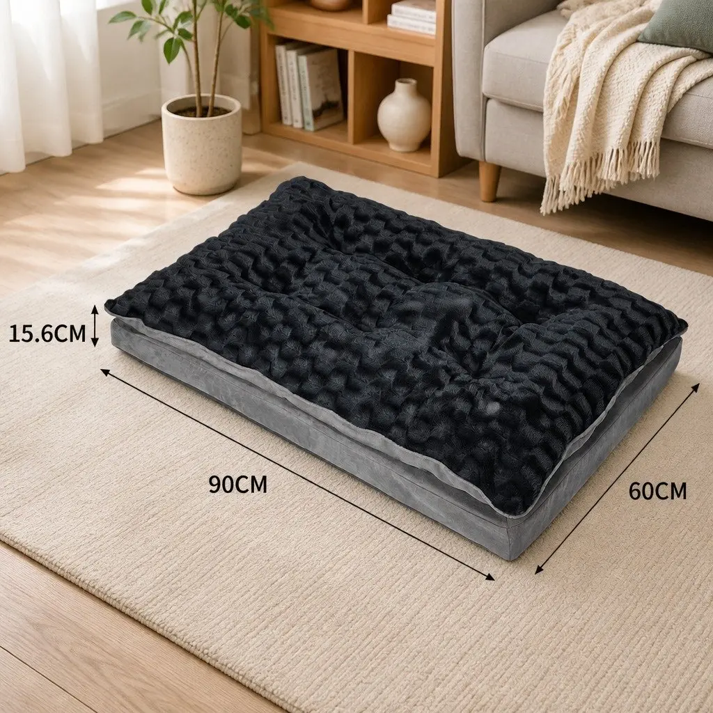 Dog Bed Memory Foam Calming Mattress Medium Grey