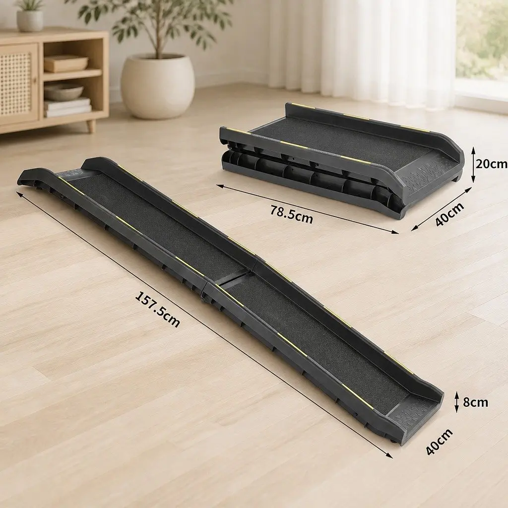 Dog Ramp Pet Car SUV Travel Stair Foldable Portable Large Breed Safe Access