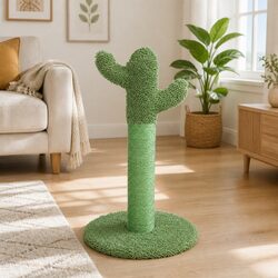 Cactus Cat Scratching Tree Post Pole Sisal Rope Climbing Toy Home Décor Kitten