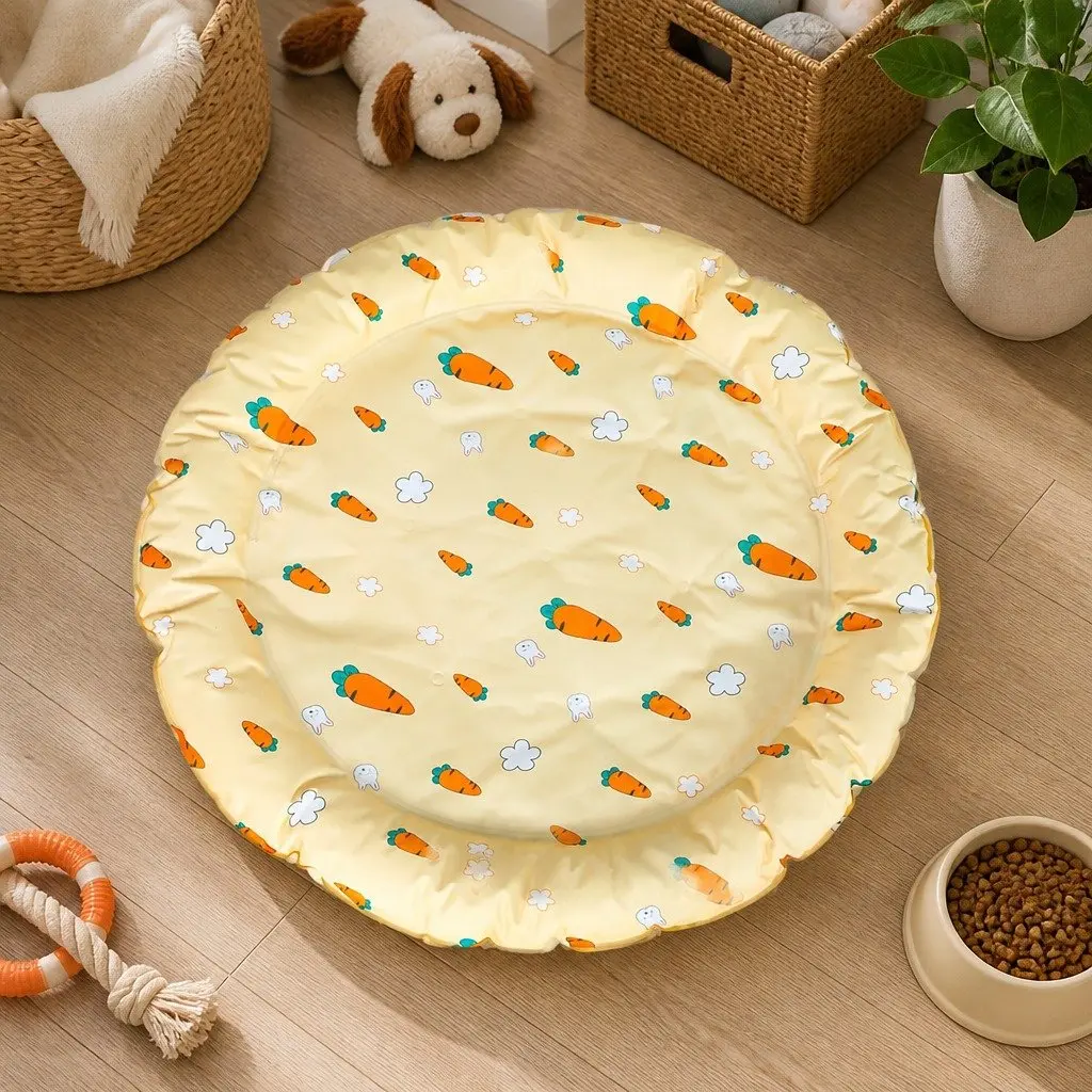 Large Self-Cooling Gel Mat for Pets Lightweight Portable Bolster Bed in PVC
