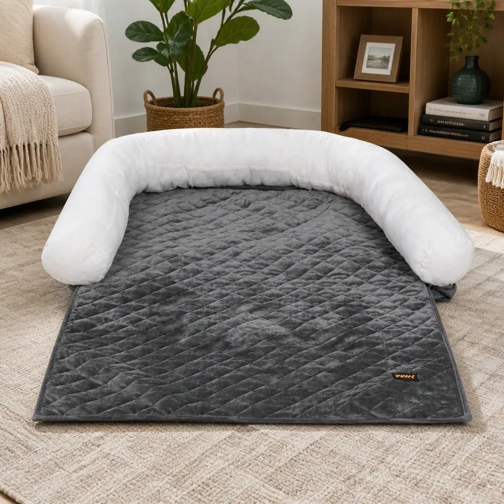 Pet Sofa Cover Large Furniture Protector Machine Washable Anti-Slip Grey