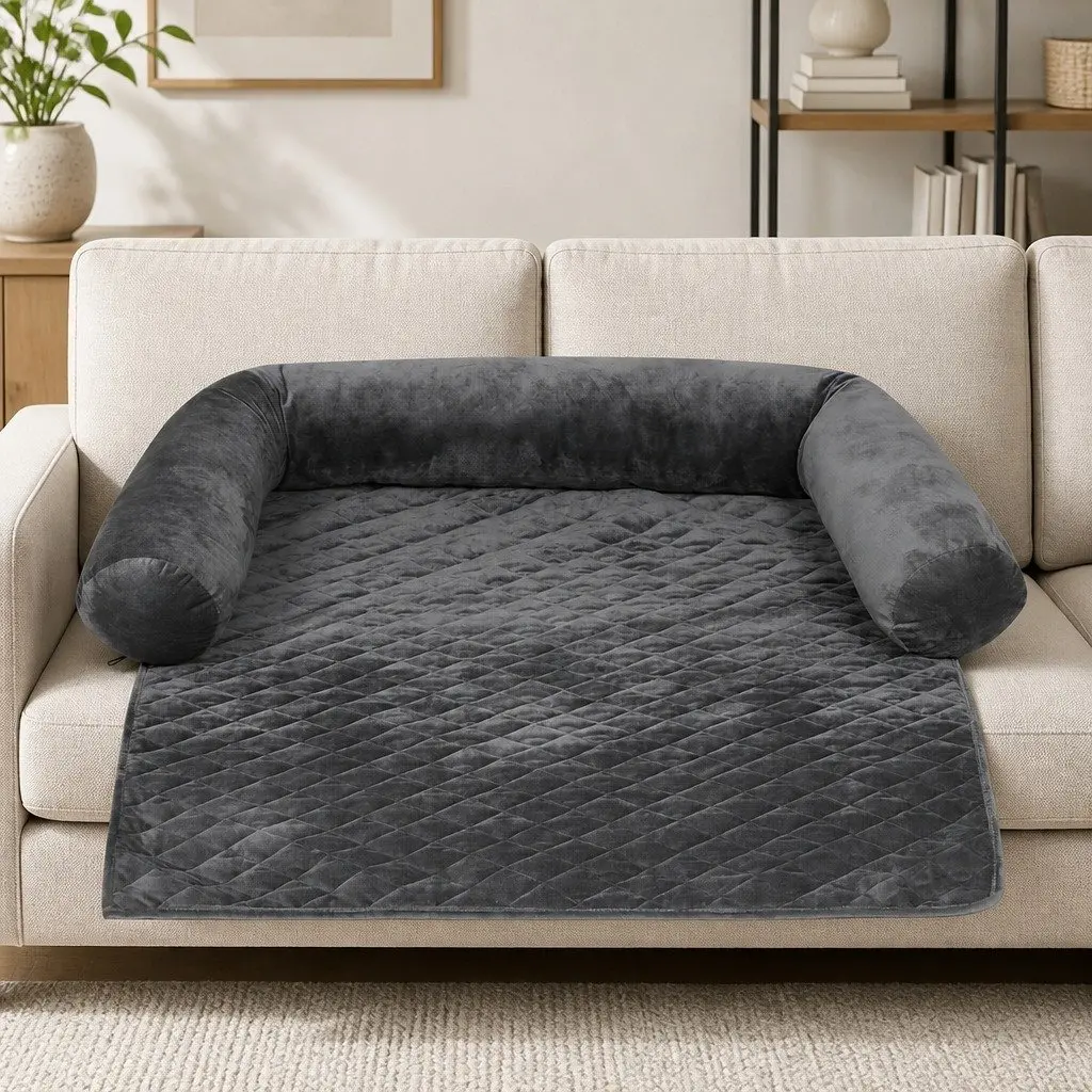 Pet Sofa Cover Medium Furniture Protector Anti-slip Washable Grey