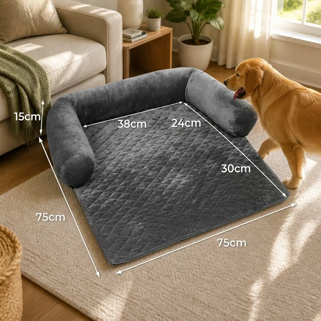 Pet Sofa Cover Medium Furniture Protector Anti-slip Washable Grey