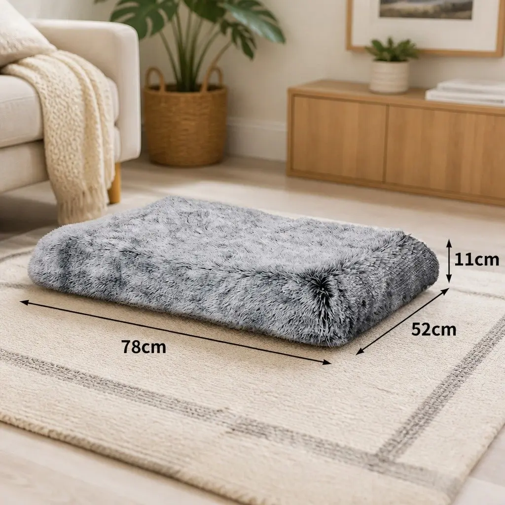 Memory Foam Pet Cushion Bed Calming Mat Small Charcoal