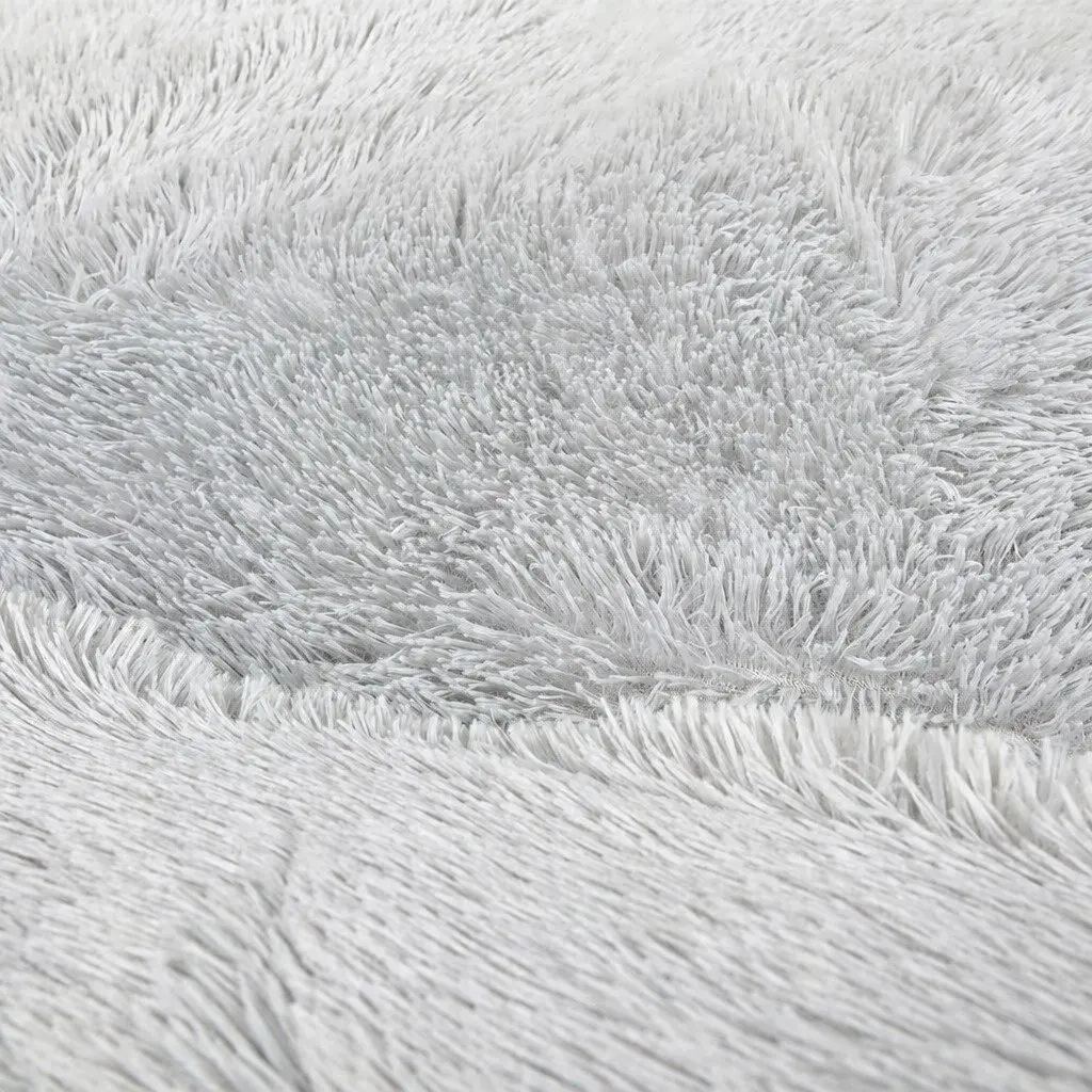 Large Pet Bed 1.8m Fluffy Grey Nap Bed Machine Washable Soft Comfortable