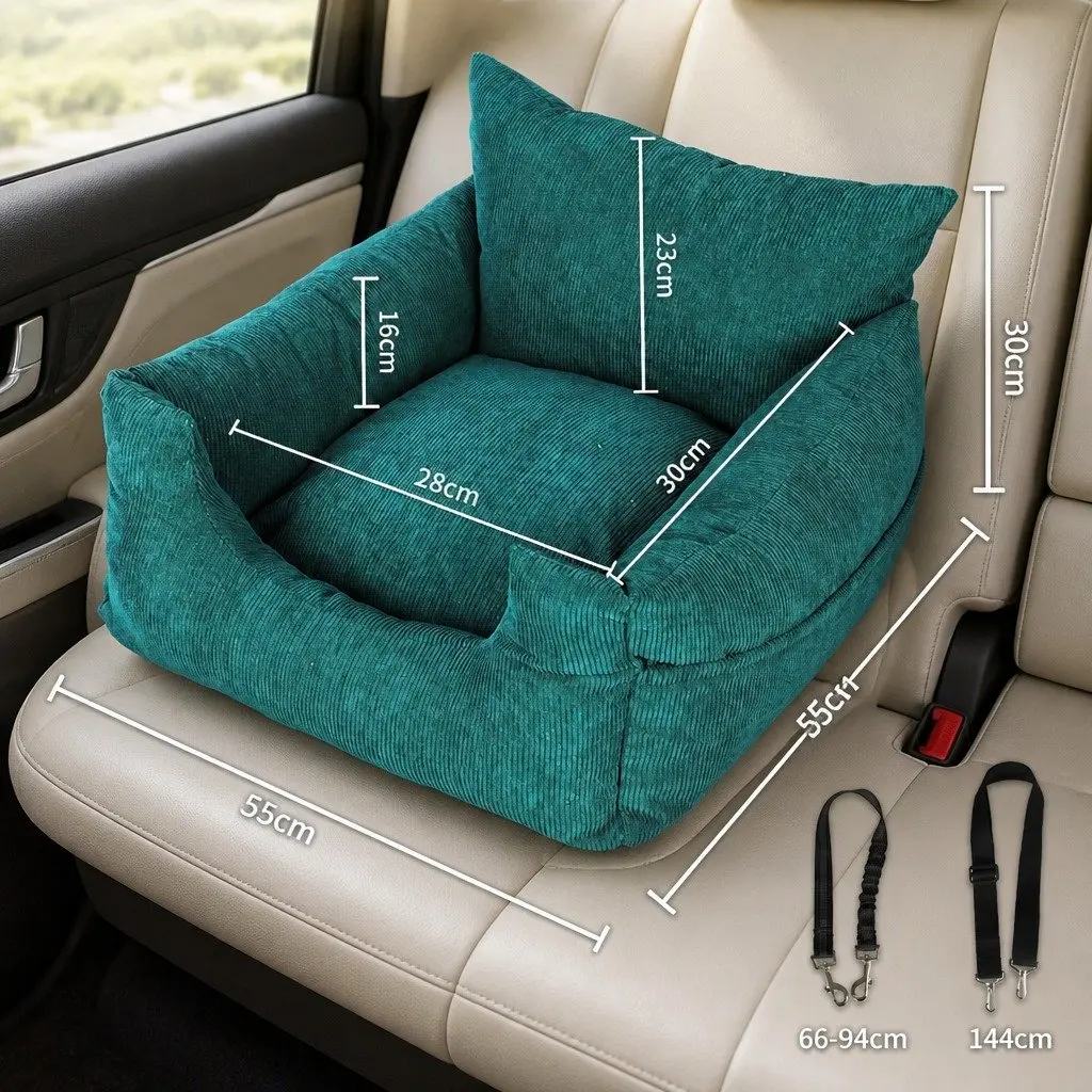 Pet Car Booster Seat Medium M Green Safe Travel