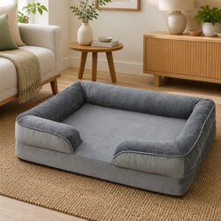 Memory Foam Pet Sofa Bed Cushion Medium Orthopaedic Dog Cat Sleeping Mat