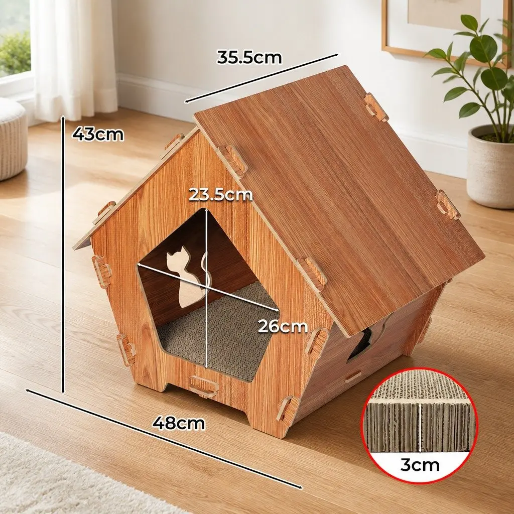Cat Scratching Board Cardboard Scratcher Post Furniture Protector Bed Lounge
