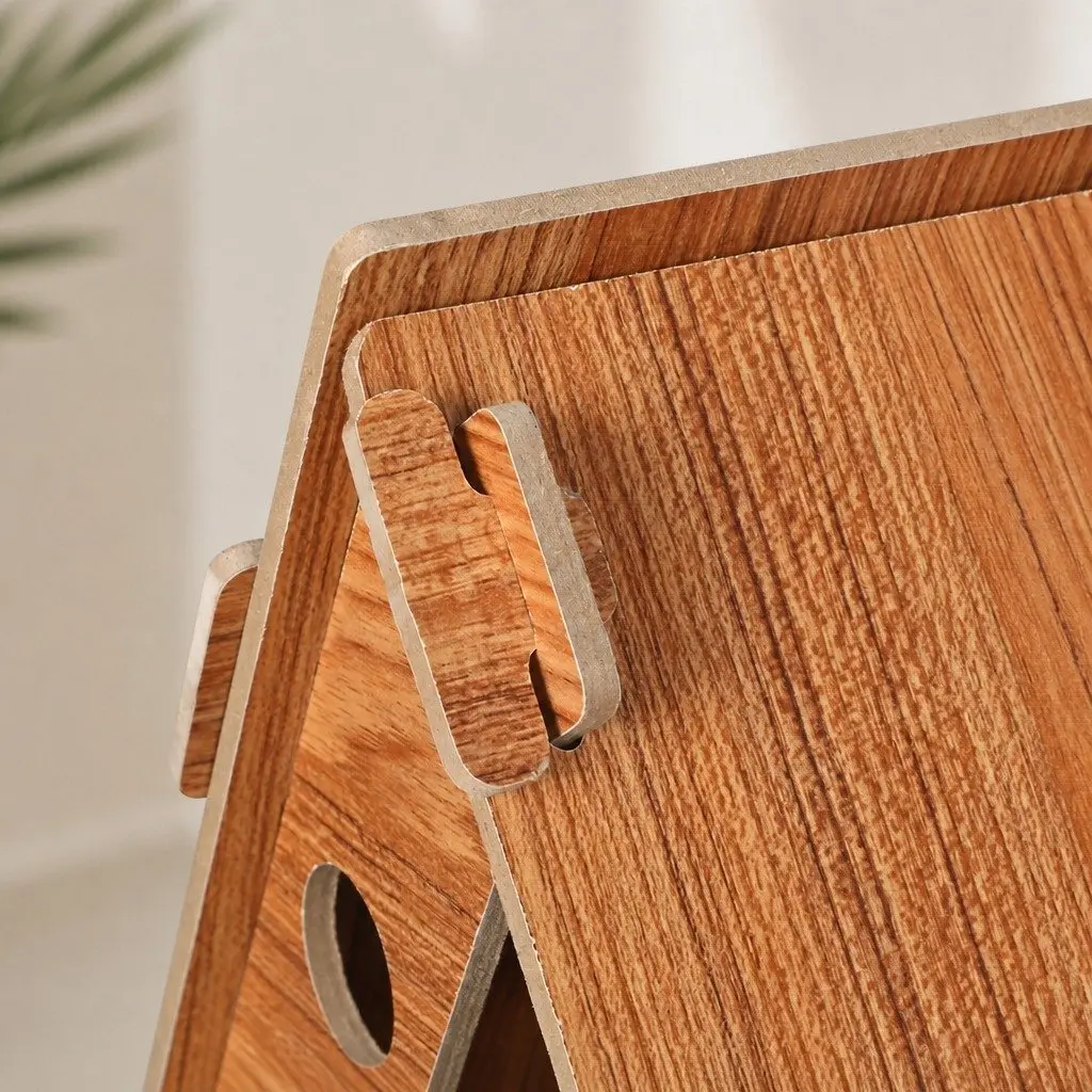 Cat Scratching Board Bed Corrugated Cardboard 48cm W x 35cm D x 39cm H Brown