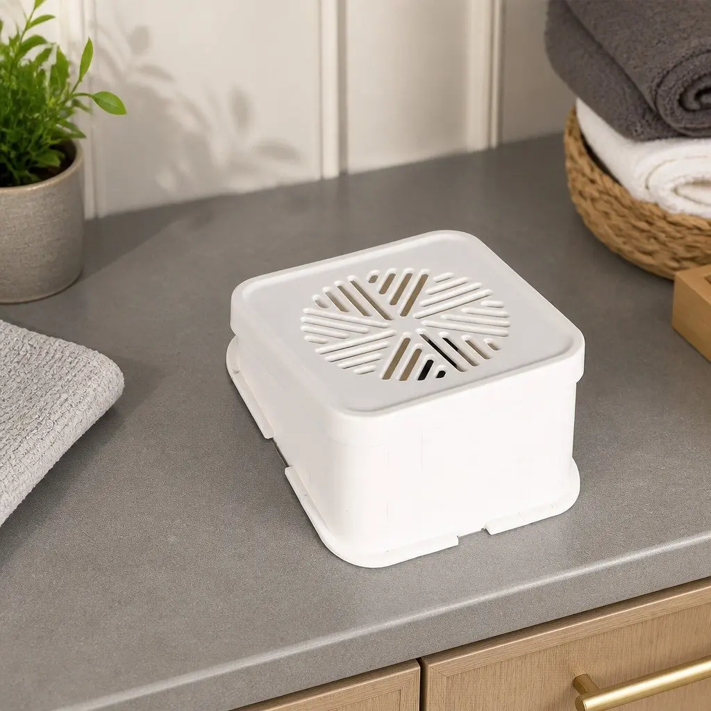 Fully Enclosed Cat Litter Box with Pull-Out Mat Grey Privacy Shelter Tray Scoop