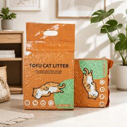 Tofu Cat Litter Clumping 2.5kg Biodegradable Flushable Odour Control Green Tea