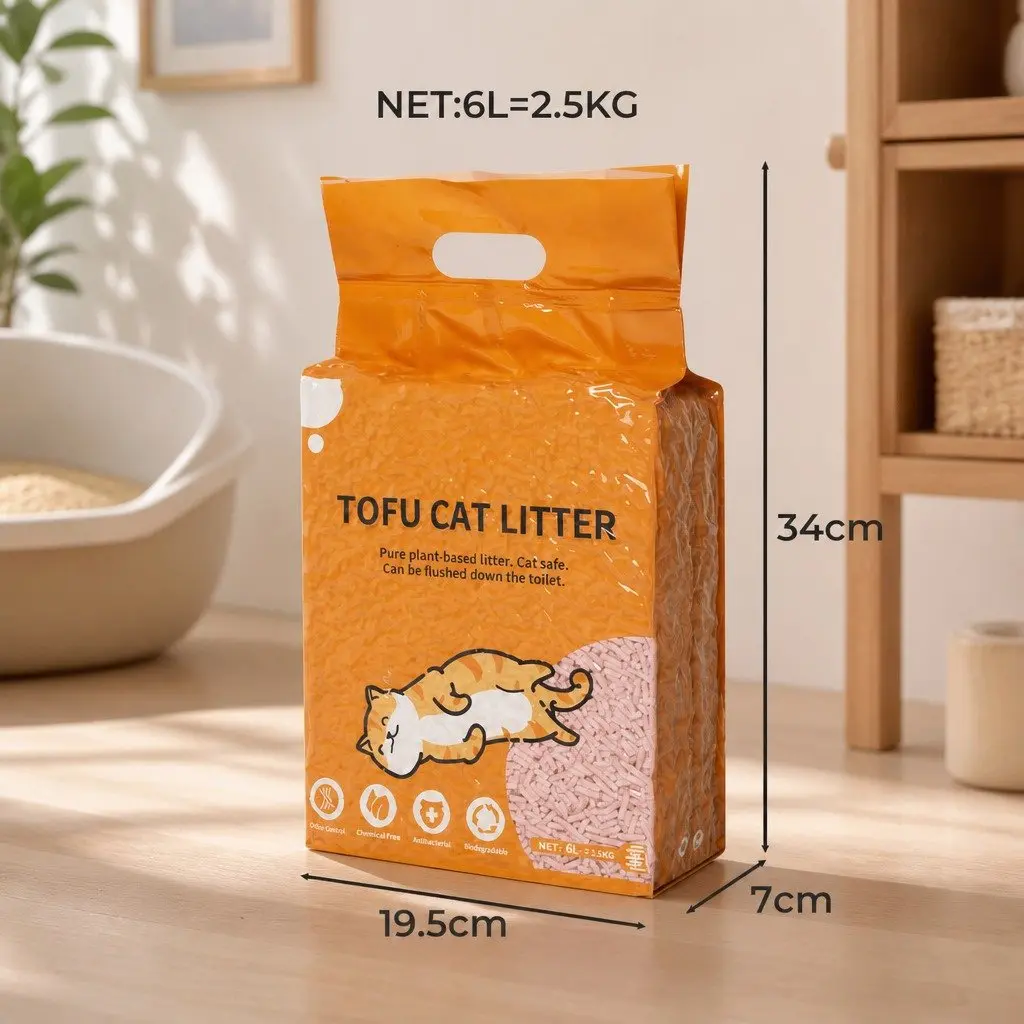 Tofu Cat Litter Clumping 2.5kg Biodegradable Soybean Fibre Odour Control
